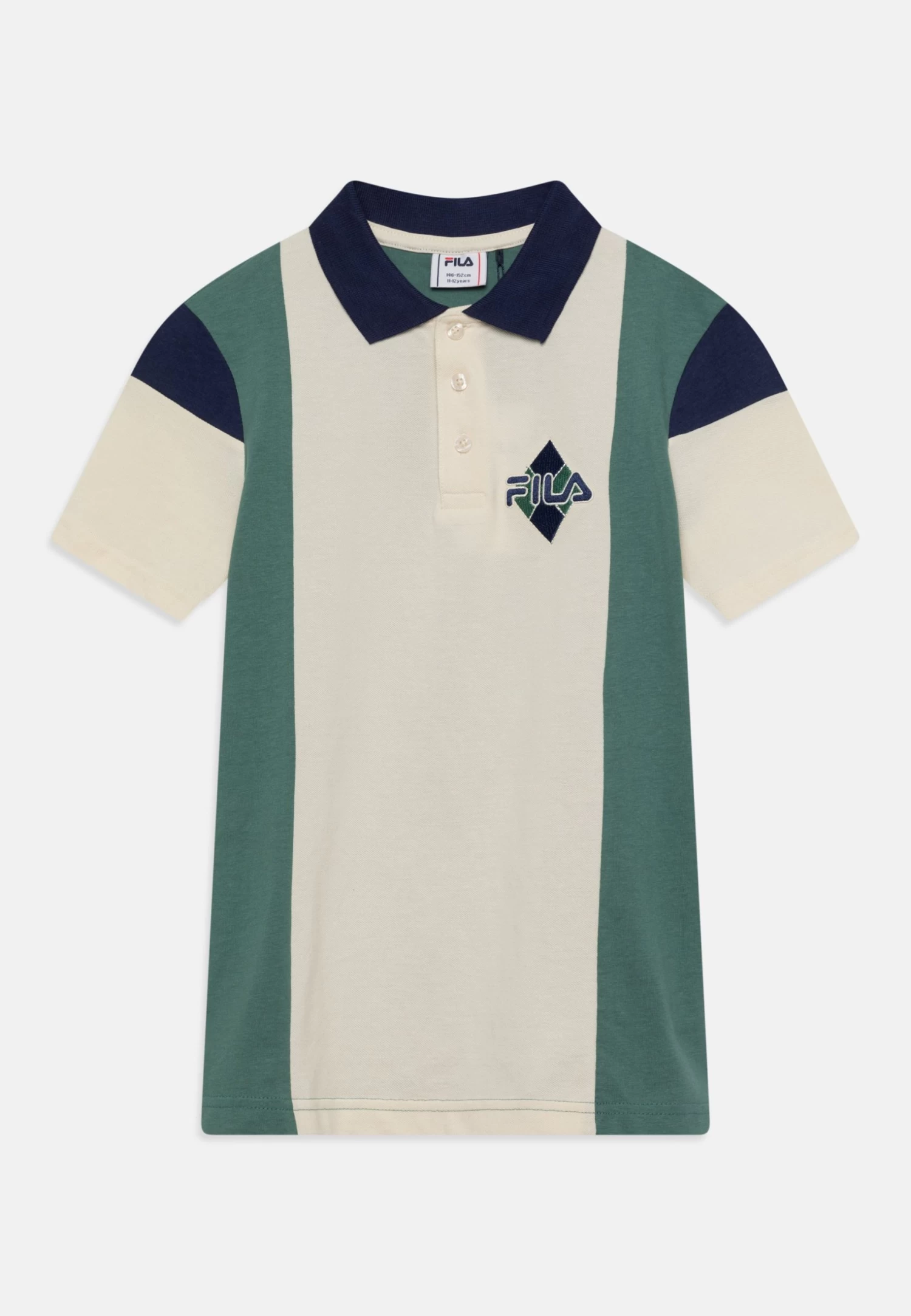 Fila Techelsdorf Unisex - Polo Shirt - Blue Spruce/Antique White/Medieval Blue