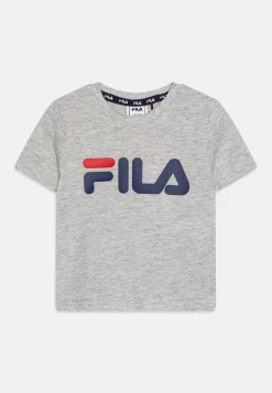 Fila Baia Mare Classic Logo Tee Unisex - Print T-Shirt - Light Grey Melange