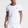 Fila Stripes - Print T-Shirt - White/Peacoat Blue