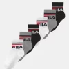 Fila Junior Quarter Unisex 6 Pack - Socks - Black/White/Grey
