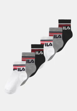 Fila Junior Quarter Unisex 6 Pack - Socks - Black/White/Grey