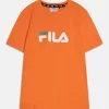Fila Solberg Logo Tee Unisex - Print T-Shirt - Celosia Orange
