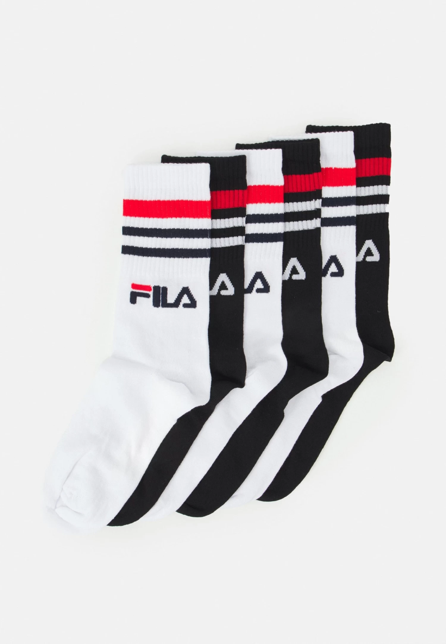 Fila Lifestyle Plain Unisex 6 Pack - Socks - White/Black