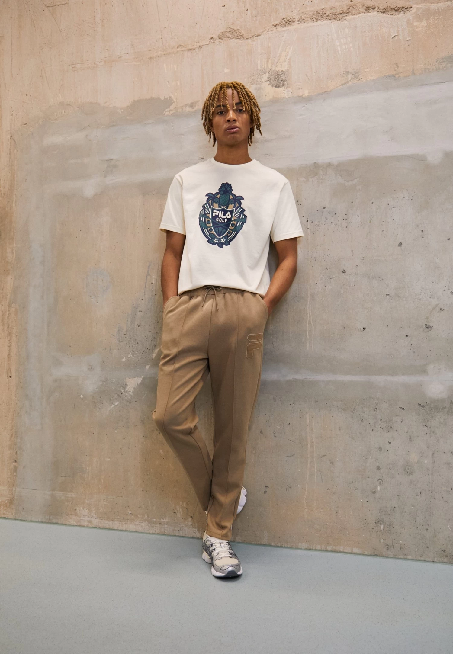 Fila Twistetal Graphic Tee - Print T-Shirt - Antique White - Image 2