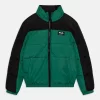 Fila Thalwenden Teens Blocked Puff Unisex - Winter Jacket - Verdant Green/Black