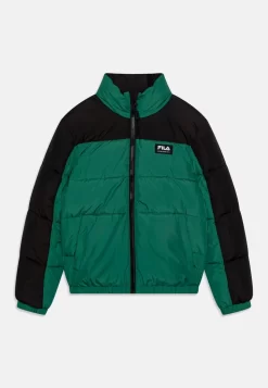 Fila Thalwenden Teens Blocked Puff Unisex - Winter Jacket - Verdant Green/Black