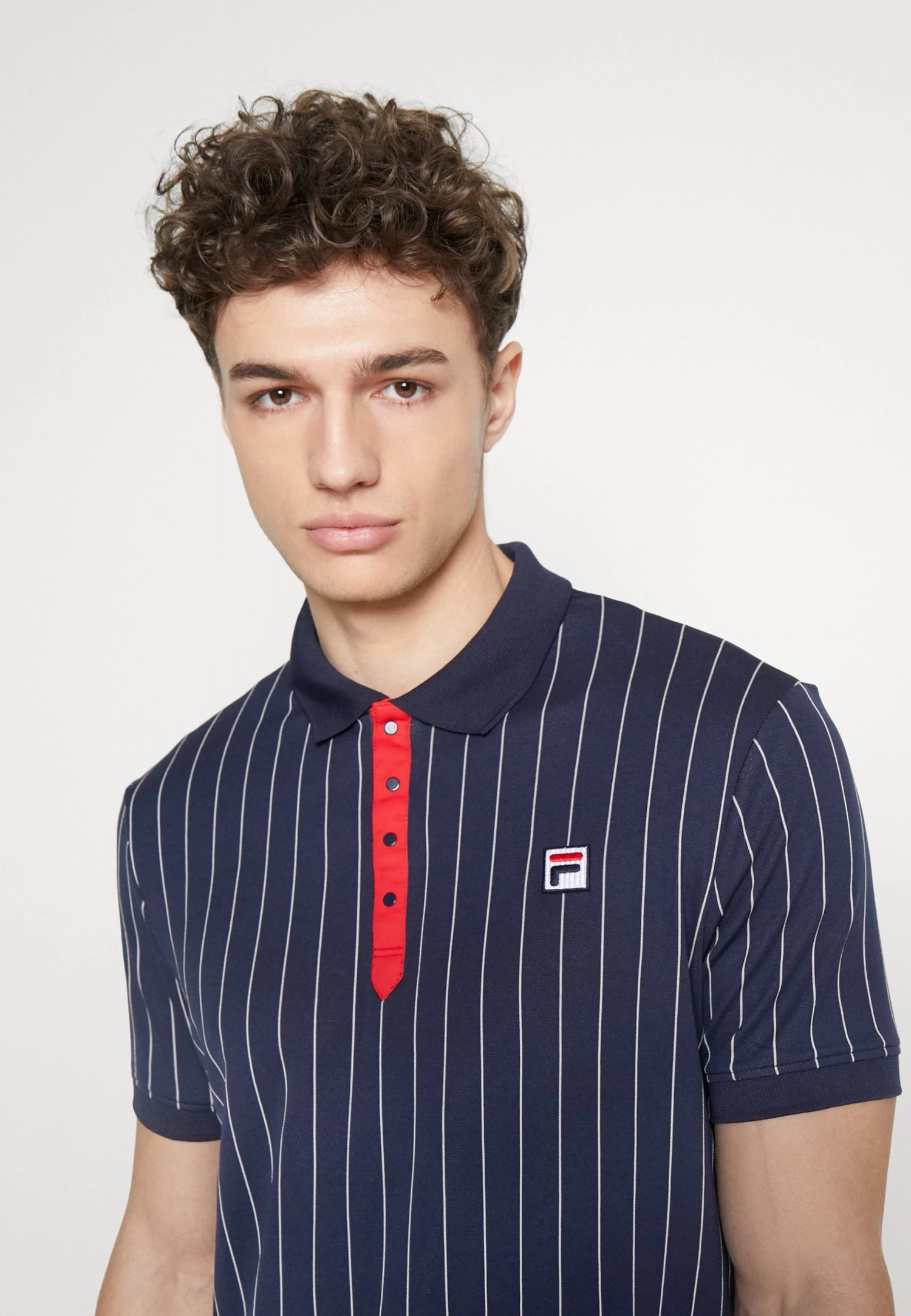 Fila Stripes - Polo Shirt - Navy/White - Image 4
