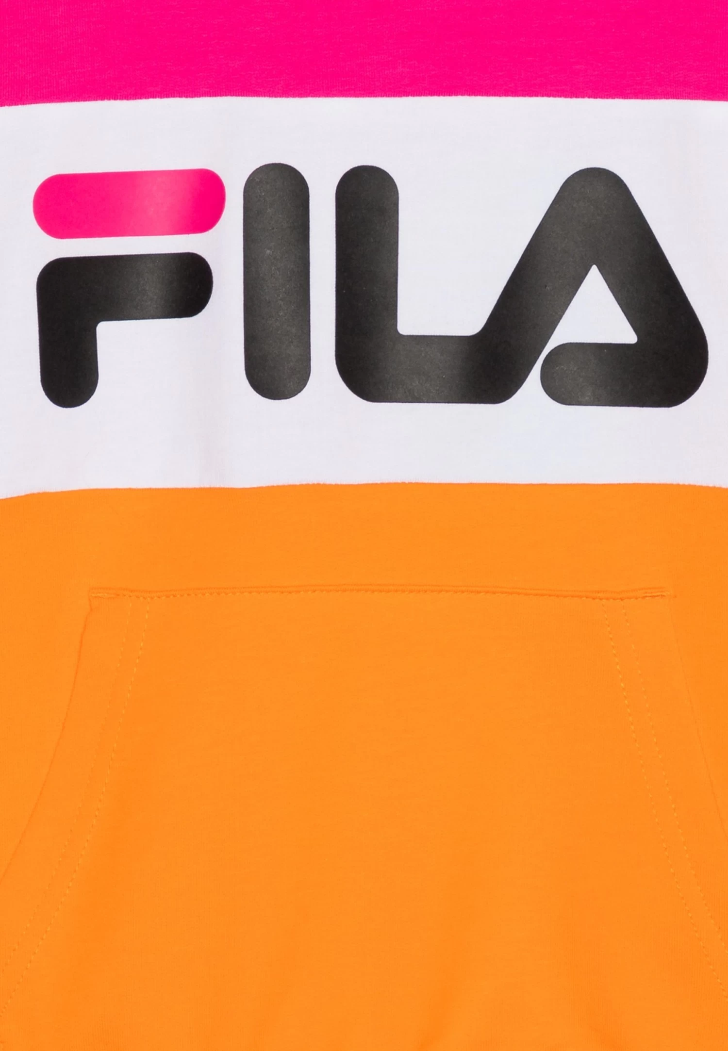 Fila Bagana Blocked Hoody Unisex - Sweatshirt - Orange Peel/Fuchsia Purple/Bright White - Image 3