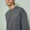 Fila Castellar Oversized Tee - Print T-Shirt - Iron Gate