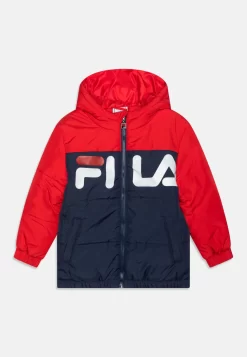 Fila Berkenthin Kids Blocked Padded - Winter Jacket - True Red/Black Iris