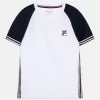 Fila Alfie Boys - Print T-Shirt - White/Peacoat Blue
