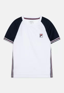 Fila Alfie Boys - Print T-Shirt - White/Peacoat Blue