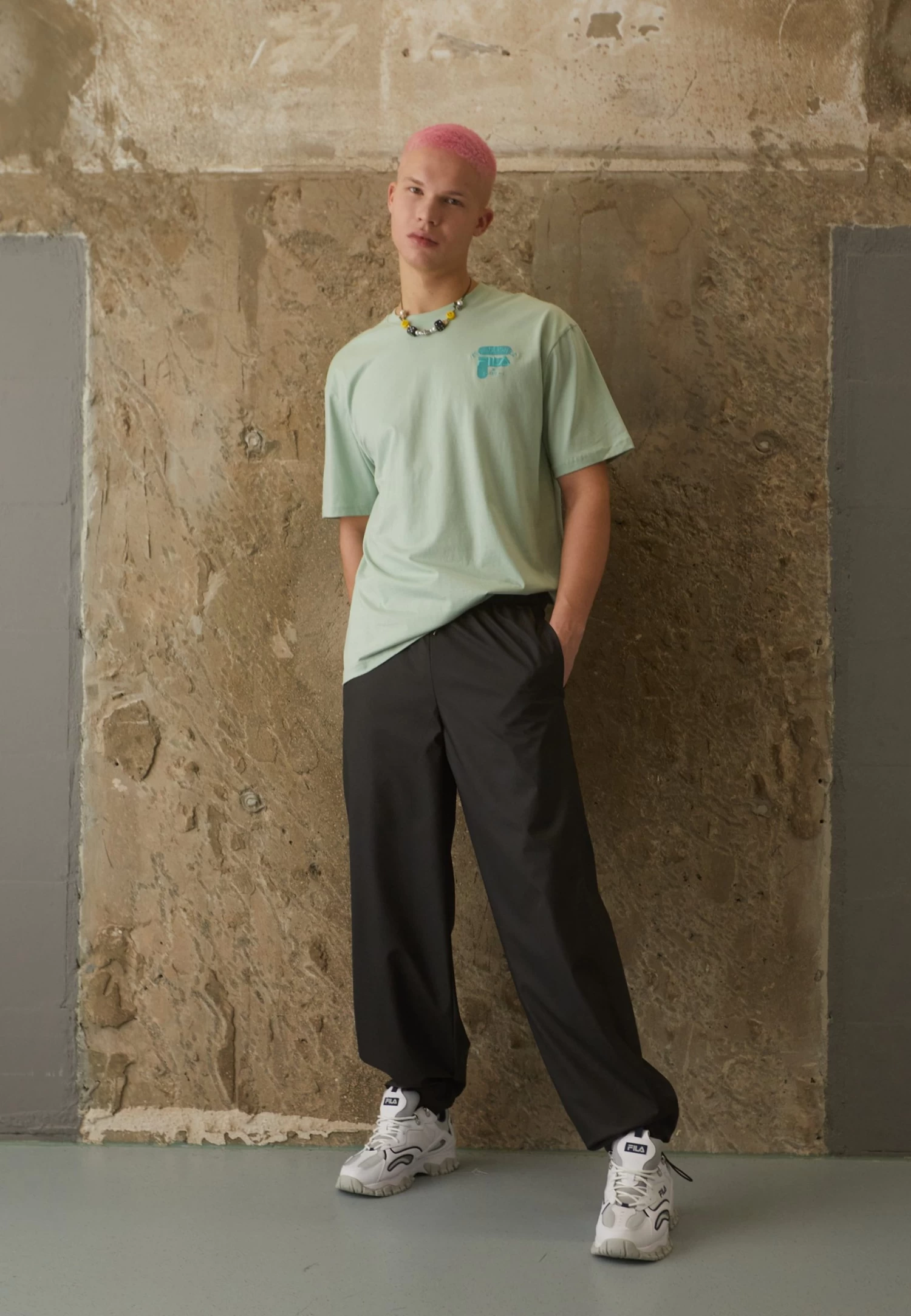 Fila Brovo Oversized Tee - Basic T-Shirt - Silt Green - Image 2