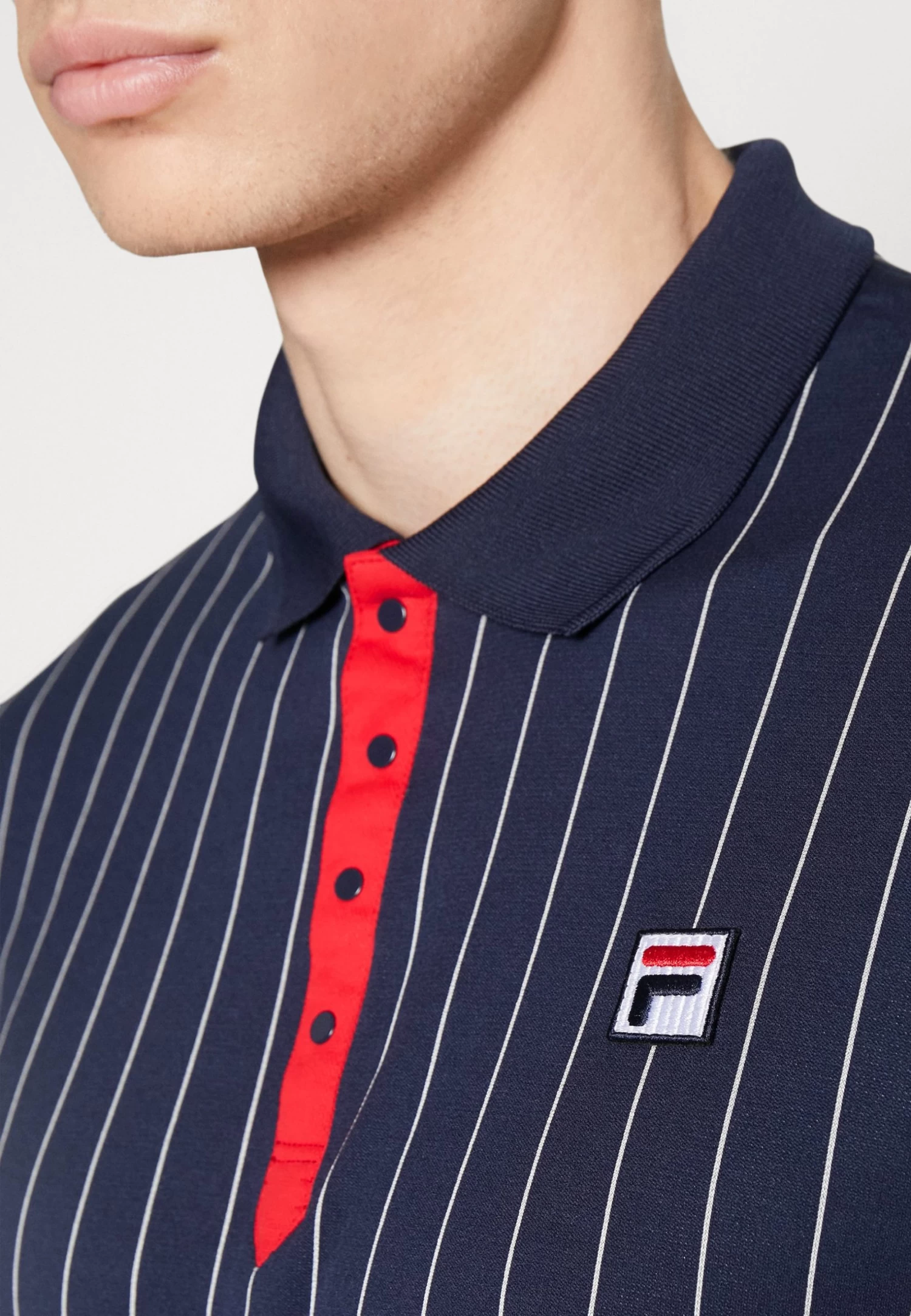 Fila Stripes - Polo Shirt - Navy/White - Image 6