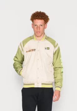 Fila X Vr46 College Jacket Unisex - Bomber Jacket - Safari/Calliste Gre