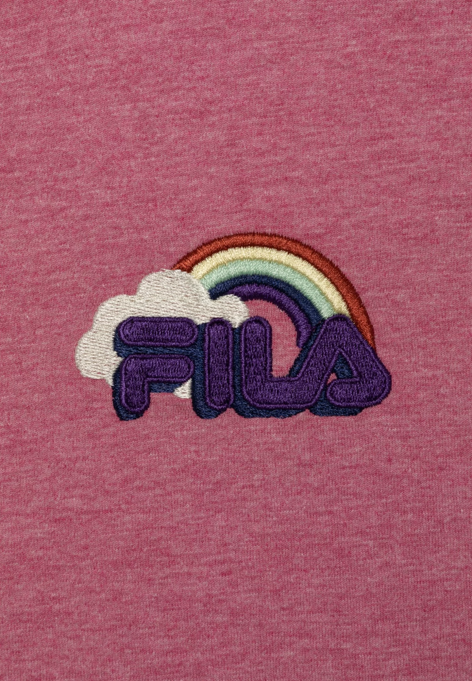Fila Cosa Oversized Tee Unisex - Print T-Shirt - Purple Orchid Melange - Image 3
