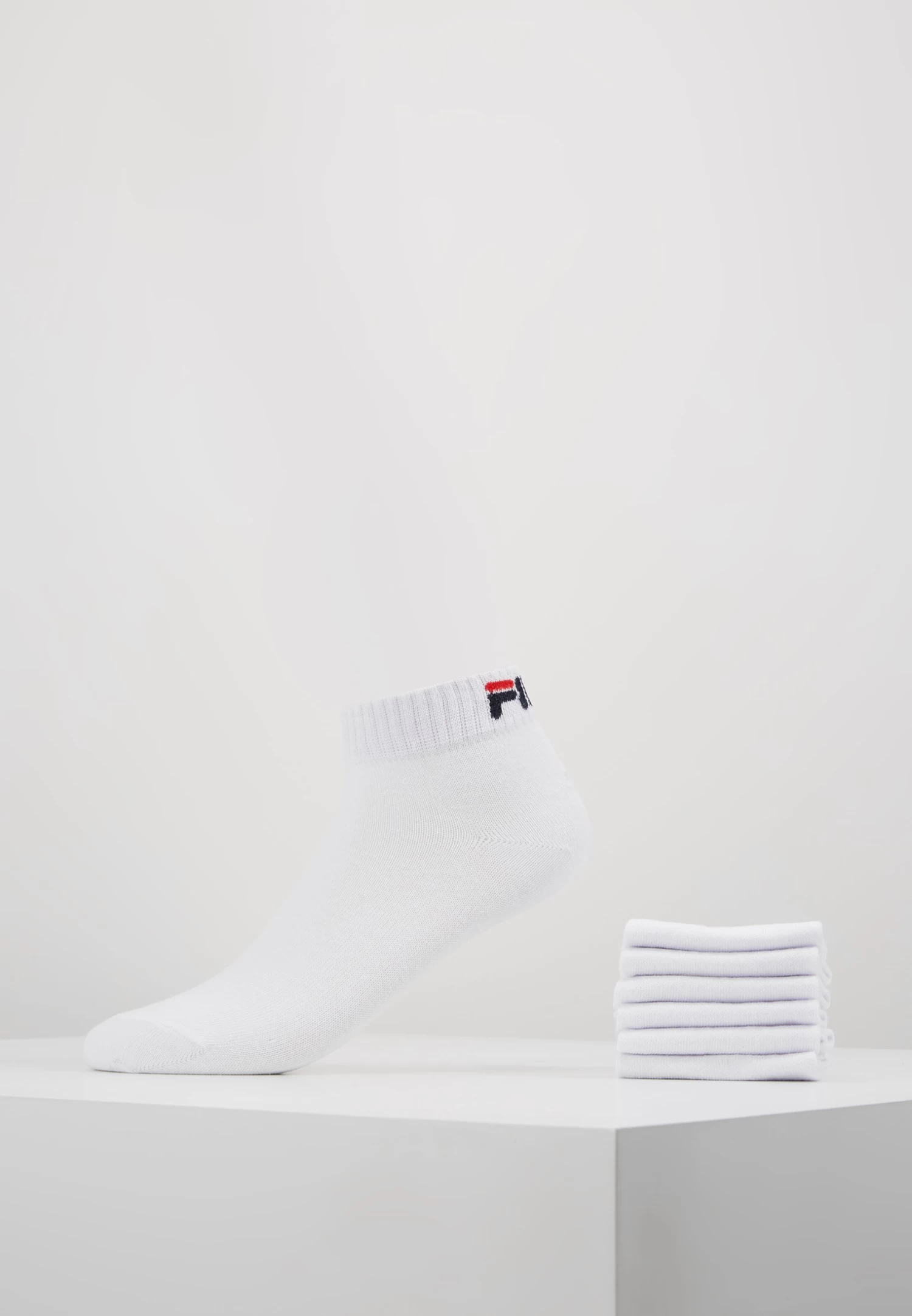 Fila Quarter Plain 6 Pack - Socks - White