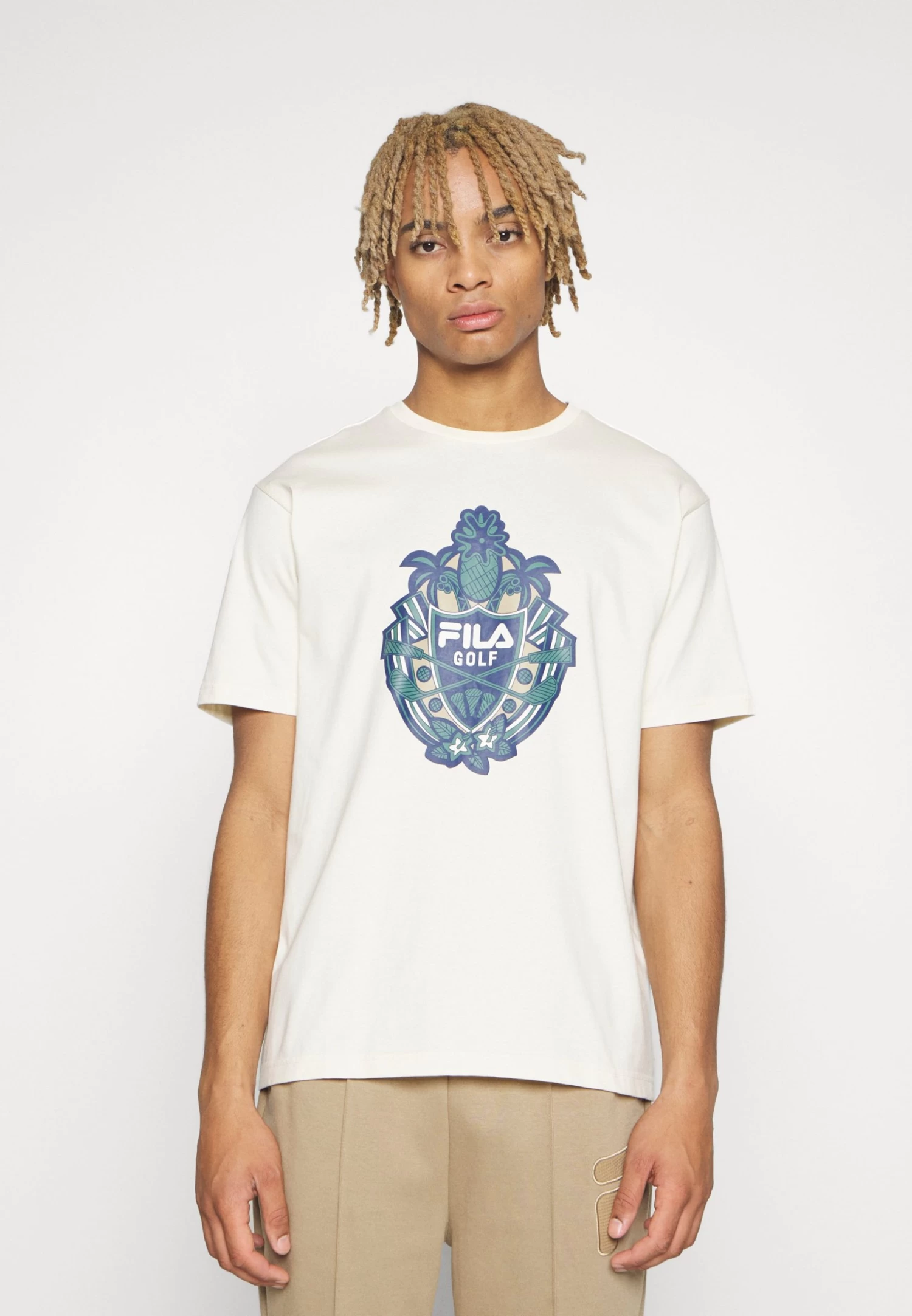 Fila Twistetal Graphic Tee - Print T-Shirt - Antique White - Image 3