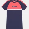 Fila Bamako Tee Dress - Jersey Dress - Medieval Blue/Coral Paradise/Bright White