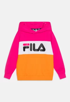 Fila Bagana Blocked Hoody Unisex - Sweatshirt - Orange Peel/Fuchsia Purple/Bright White