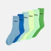 Fila Italia Unisex 6 Pack - Socks - Sky Blue/Bosphorus/Celadon/Benetton/Geon/Yeon