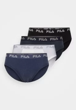 Fila Man Brief 4 Pack - Briefs - White/Navy/Jeans Melange/Black