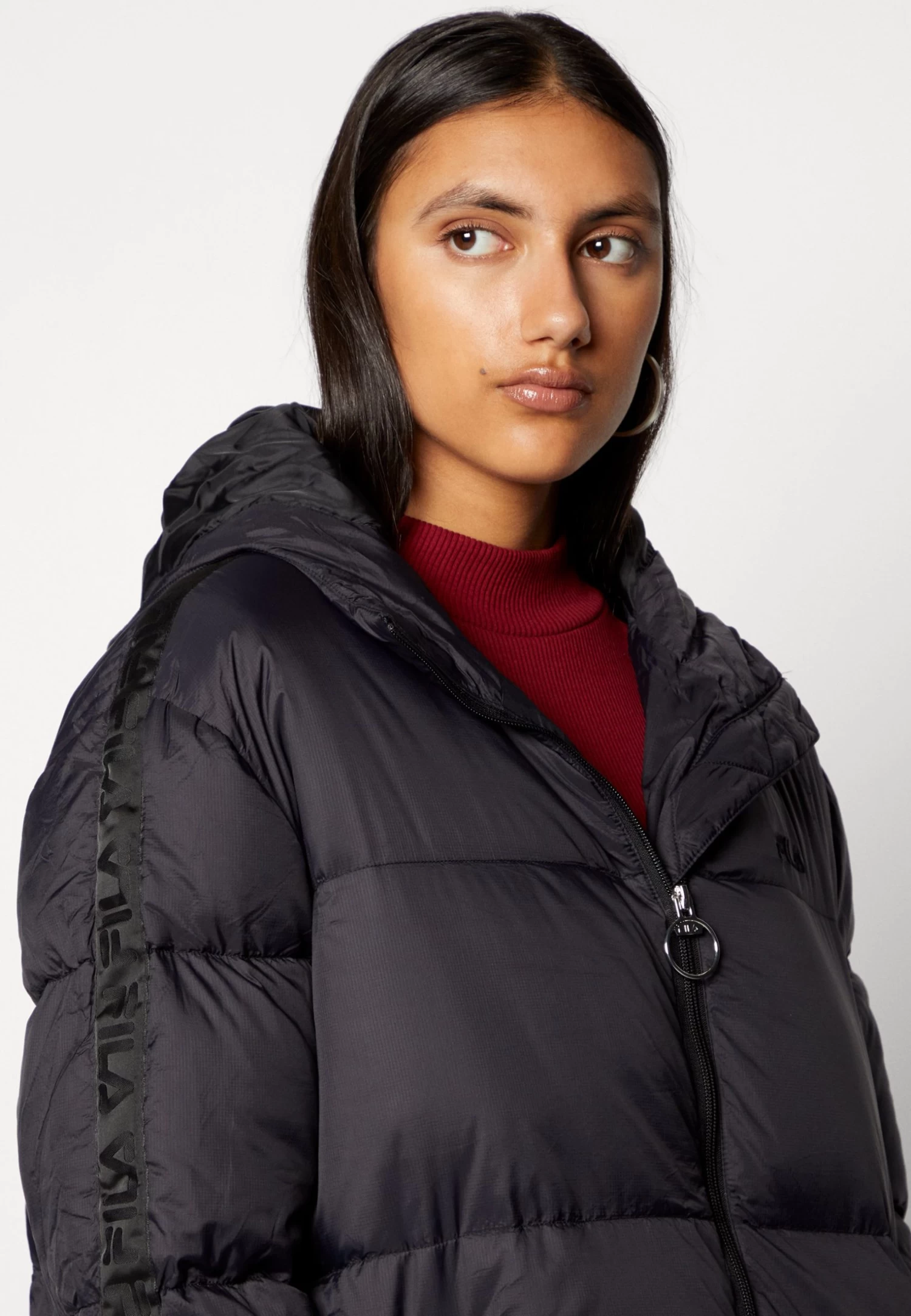 Fila Berislav Long Padded Coat - Winter Coat - Moonless Night - Image 6