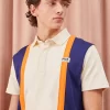 Fila Theres Blocked - Polo Shirt - Antique White/Medieval Blue