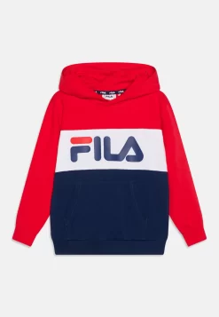 Fila Bagana Blocked Hoody Unisex - Sweatshirt - Medieval Blue/True Red/Bright White