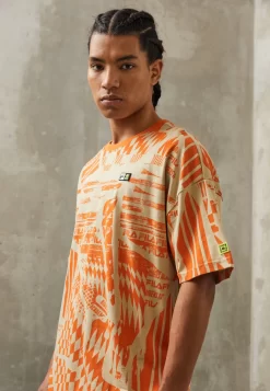 Fila Oversized Tee Unisex - Print T-Shirt - Orange