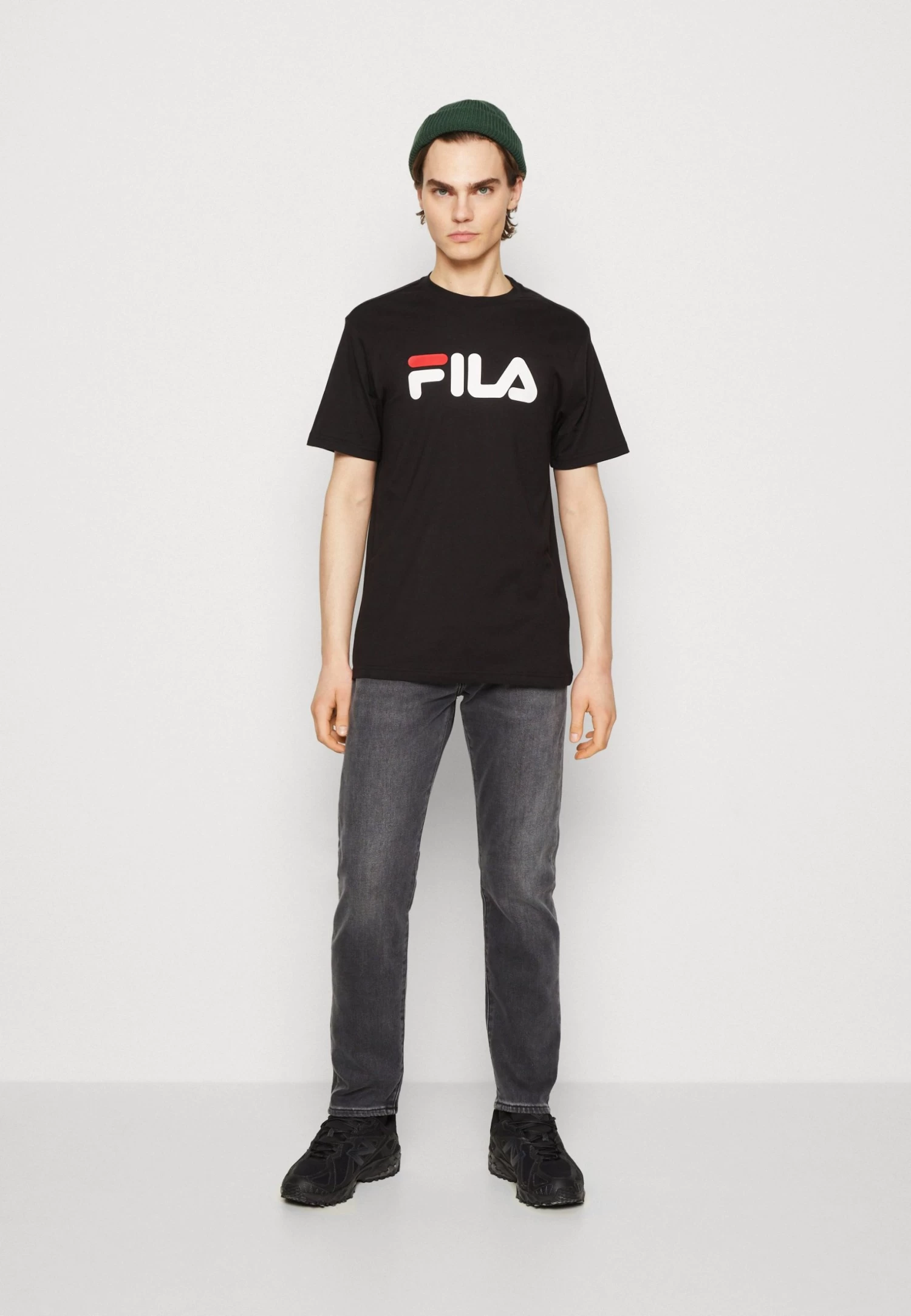 Fila Bellano Tee Unisex - Print T-Shirt - Black - Image 2