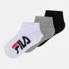 Fila Junior Invisible Socks Unisex 9 Pack - Socks - Black/White/Grey