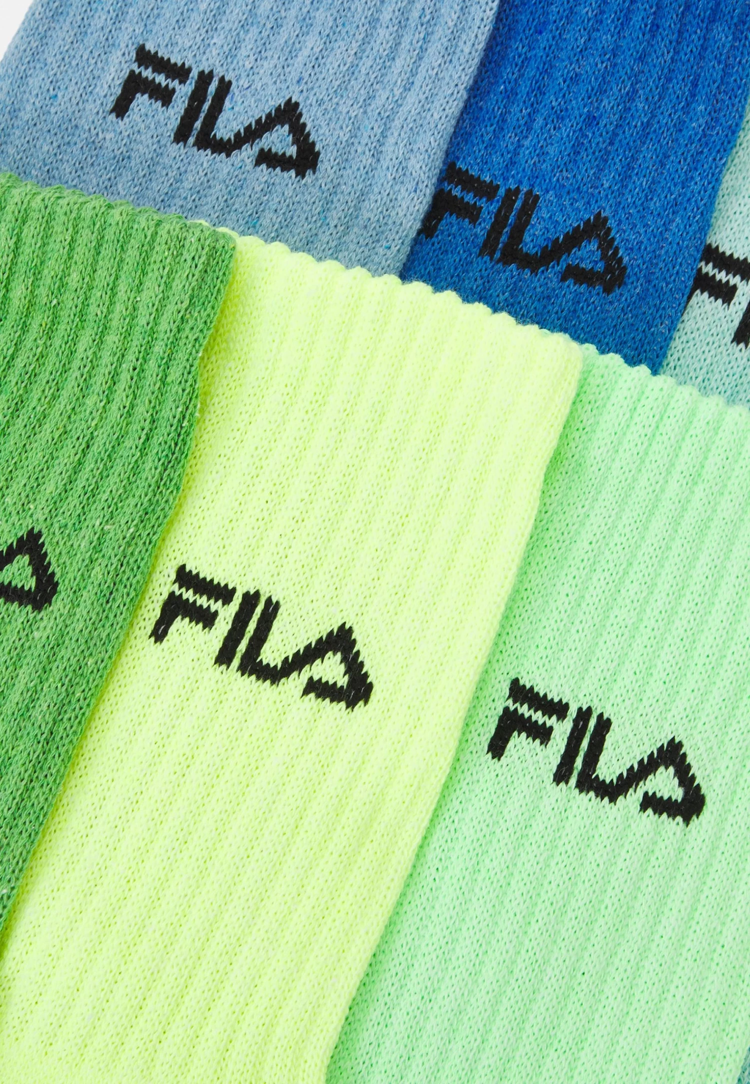 Fila Italia Unisex 6 Pack - Socks - Sky Blue/Bosphorus/Celadon/Benetton/Geon/Yeon - Image 3