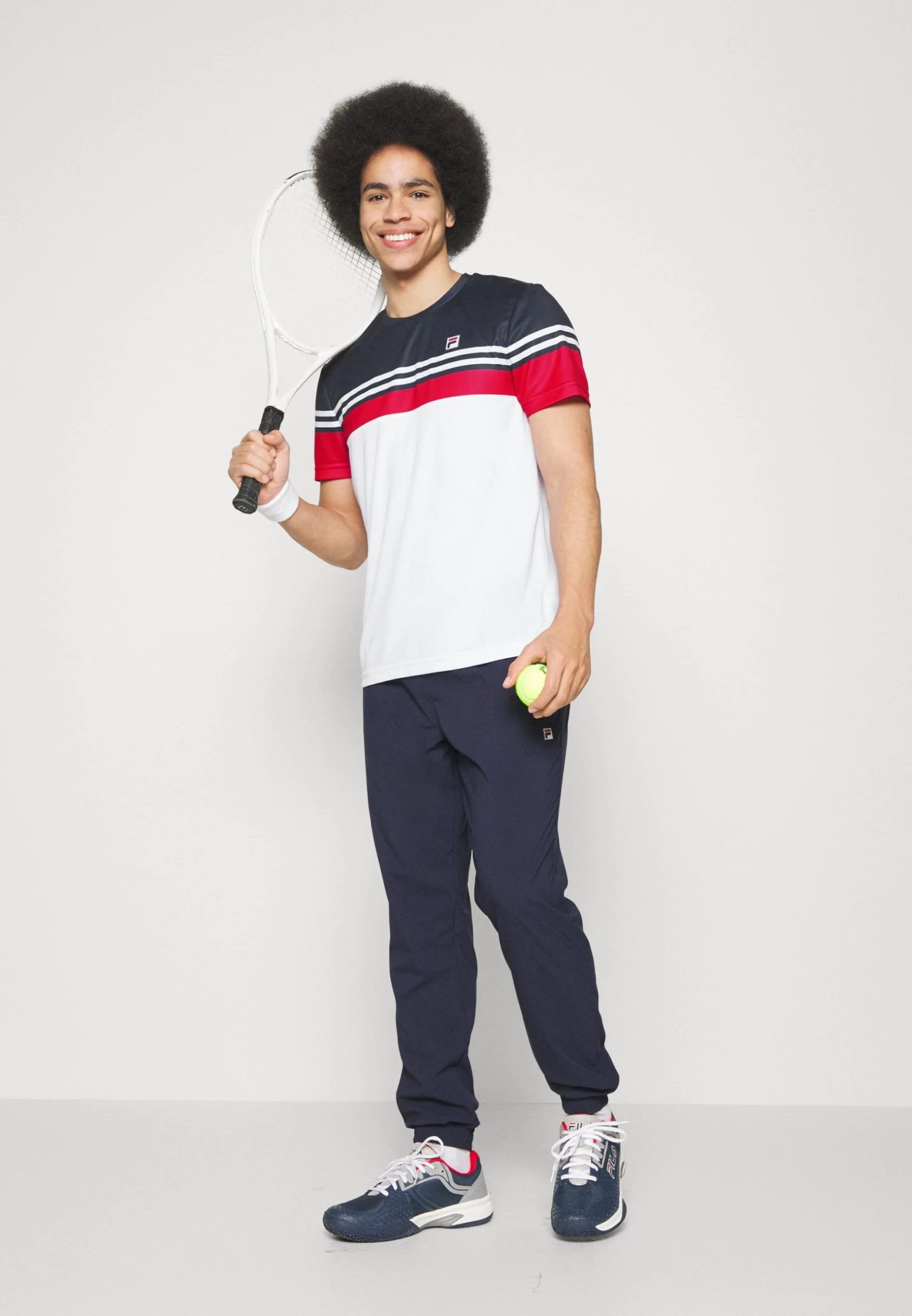 Fila Malte - Sports T-Shirt - White/Red - Image 2