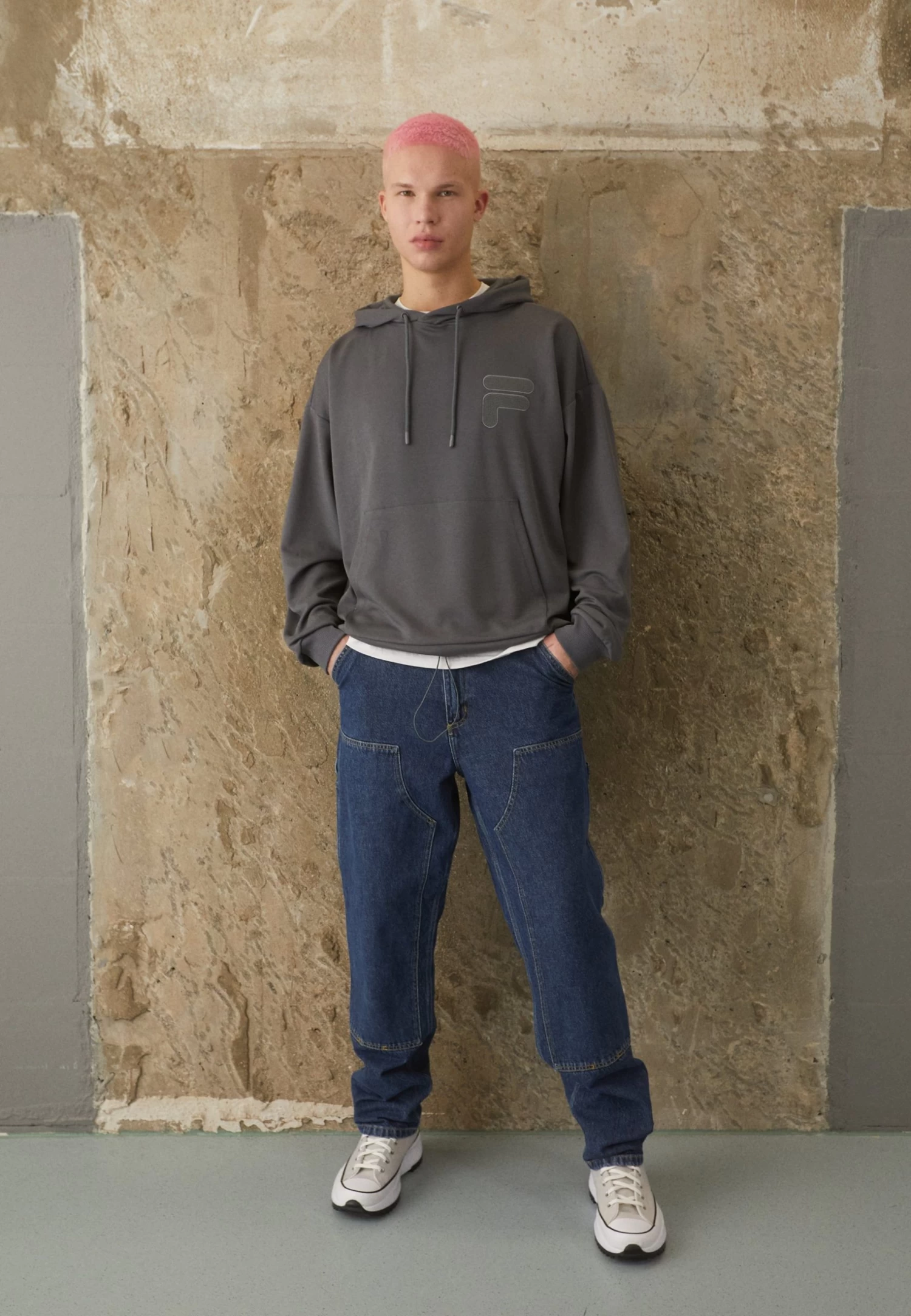 Fila Cuenca Oversized Hoody - Sweatshirt - Iron Gate - Image 2